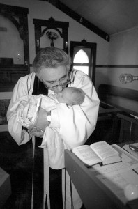 Anoee Belsey baptized by Rev. Armand Tagoona