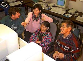 Bill_Belsey with elders at Igalaaq in Rankin Inlet, Nunavut